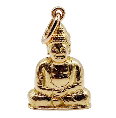 Pendentif Pendentif vintage XXL or jaune bouddha 58 Facettes A05543