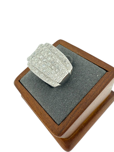 Bague 53.5 Bague or blanc certifiée HRD avec diamants 58 Facettes