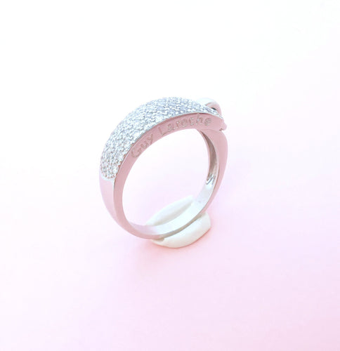 Bague 55 GUY LAROCHE - Bague Ceinture Diamants Or Blanc 58 Facettes AA 1645