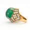 Bague 56 Bague Emeraude cabochon diamants 58 Facettes