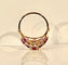 Bague 53 Bague en or jaune en rubis et diamants 58 Facettes AB607