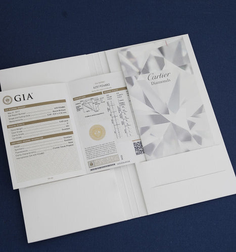 Bague 51 Bague Cartier Solitaire 1895 en or jaune, sertie d'un diamant rond de 0,60 carat (certifié CIA, pureté H/VS1). 58 Facettes