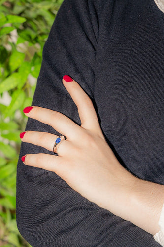 Piaget  Anello  Oro bianco Zaffiro, Diamante 