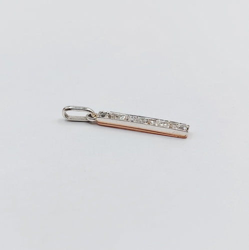 Pendentif Pendentif or rose et argent, diamants taille rose (circa 1890) 58 Facettes A06093