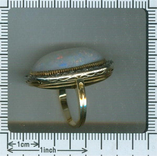 Bague 50 Splendeur de la fin de l'époque victorienne : l'élégance intemporelle de l'opale 58 Facettes 21098-0255