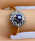 Bague 53 Bague marguerite en or, saphir et diamants 58 Facettes AB572