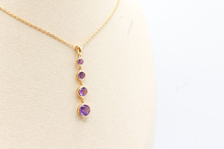 Pendentif Pendentif or jaune et améthystes 58 Facettes 250495