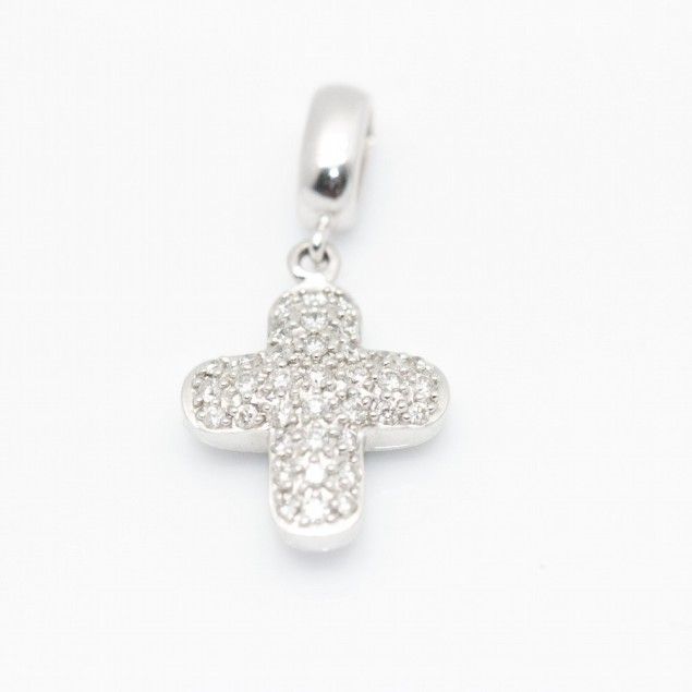 TOUS Cross Pendant with Diamonds