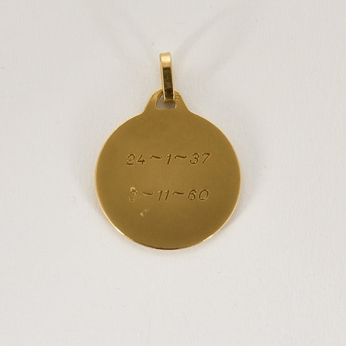 Pendentif Augis - Médaille d'amour - Pendentif en Or jaune, rubis et diamants 58 Facettes B250684