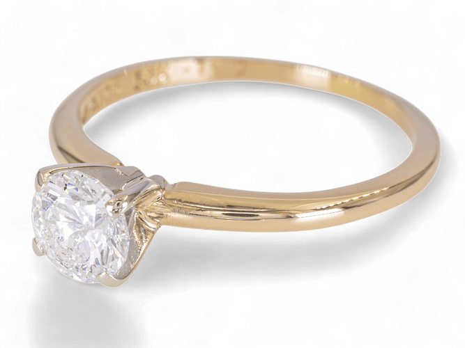 Bague 56.5 Bague en or 14 carats – Solitaire diamant 0,70 ct 58 Facettes AG30