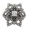 Bague 55 Bague Fleur Or noir Diamant 58 Facettes 578700RV