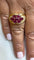 Bague Bague vintage en or jaune , rubis et diamants 58 Facettes
