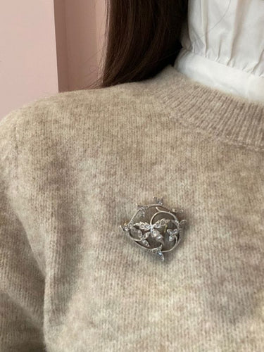 Broche Broche aux motifs végétaux de la fin du XIXème siècle 58 Facettes