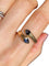 Bague 55 Bague Toi & Moi, en or jaune 18k composée de deux saphirs 58 Facettes