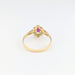 Bague 57.5 Marguerite en or jaune diamants et rubis 58 Facettes 31138