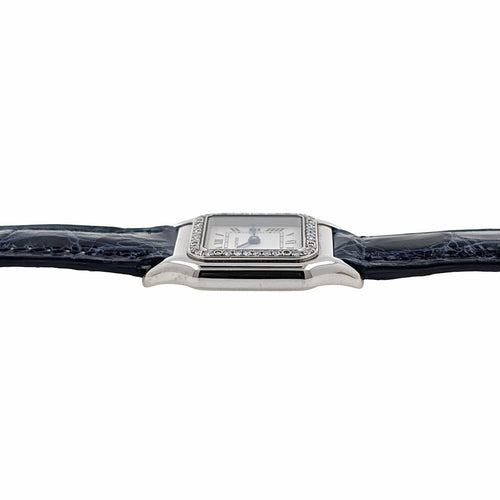 Montre Cartier Panthère Small Model 18k White Gold ref 3057915 Bezel Factory Paved 37 diamonds + Box 58 Facettes