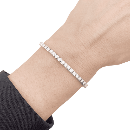 Bracelet Bracelet ligne or blanc, diamants. 58 Facettes 34487