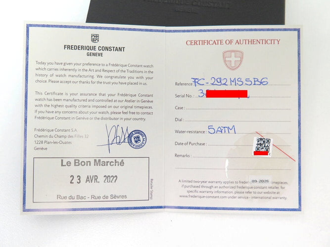 Montre montre FREDERIQUE CONSTANT fc292ms5b6 classic quartz chronograph 58 Facettes 272225