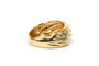 Bague 57 Bague contemporaine en or jaune, diamants taille brillant 58 Facettes 21730