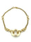 Collier VAN CLEEF & ARPELS. Collier vintage en or jaune 18K, ivoire et diamants 58 Facettes