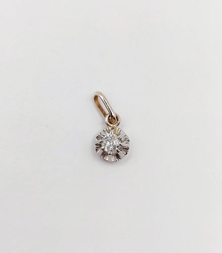Pendentif Pendentif or blanc, diamant taille ancienne 0,15 carat (circa 1910) 58 Facettes A06145