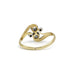 Bague 55 Bague or jaune et blanc diamants 58 Facettes 240337R