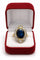 Bague 55 Bague en or jaune sertie d'un saphir bleu et de diamants, avec des accents en platine 58 Facettes 50356