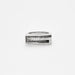 Bague 53 Bague moderniste en or blanc et diamants noirs et blanc 58 Facettes 240 206