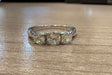 Bague 53 Alliance vintage trilogie diamants or blanc 58 Facettes