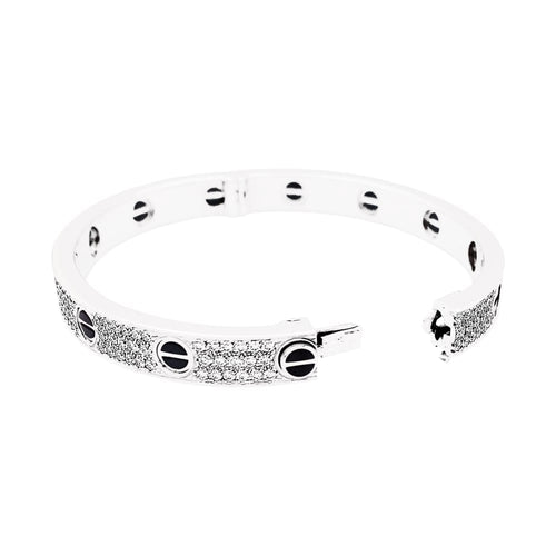 Bracelet Bracelet Cartier, "Love", or blanc et diamants. 58 Facettes 35238