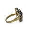 Bague 55 Bague or jaune, saphirs, diamants 58 Facettes
