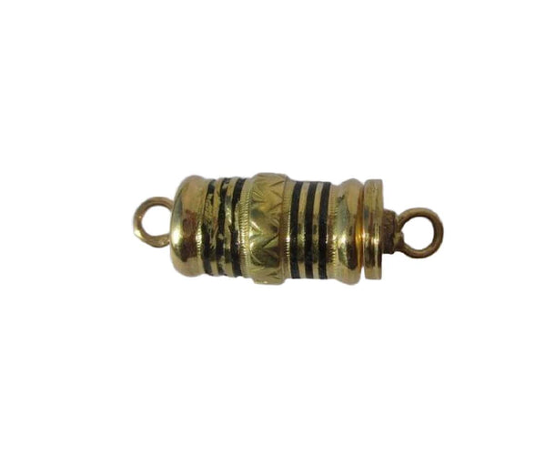 Enameled fluted cylindrical clasp
