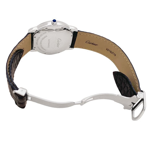 Montre Montre Cartier, "Ronde Solo", acier, cuir. 58 Facettes 34831