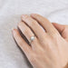 Bague 56 Solitaire or blanc et diamant 58 Facettes GU101