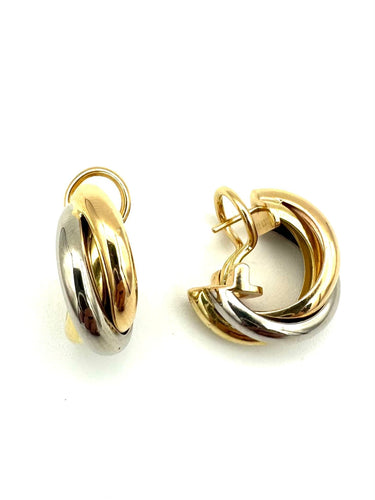 Boucles d'oreilles CARTIER. Collection "Trinity Classique ", boucles d'oreilles 3 ors 58 Facettes