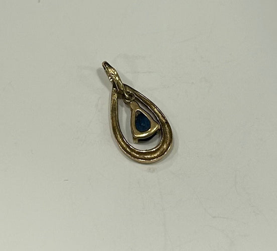 Pendentif Pendentif or jaune saphir 58 Facettes LP424/15