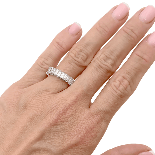 Bague 54 Alliance tour complet, diamants baguettes. 58 Facettes 34755