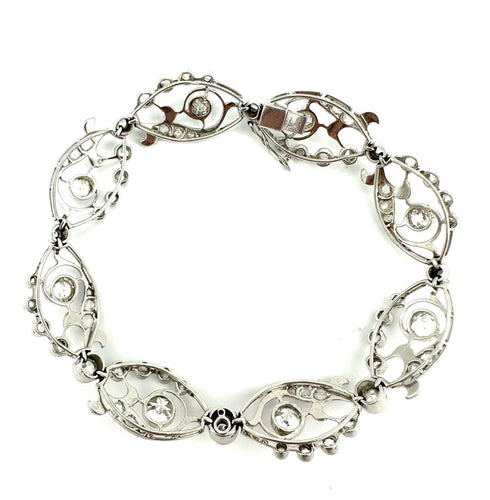 Bracelet Bracelet 19ème en platine et diamants (5.5ct) 58 Facettes