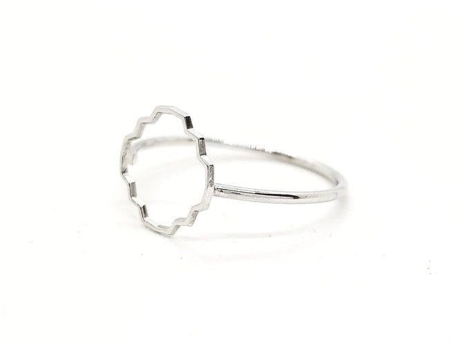 Bague 54 Bague Transparence Or blanc 58 Facettes 578911RV