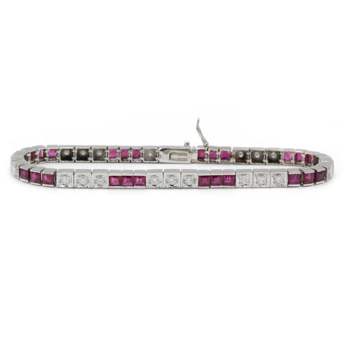 Bracelet Bracelet or, diamants et rubis 58 Facettes 1177
