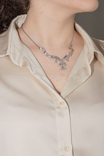 Collier Collier Or blanc Diamant 58 Facettes 4061325CN