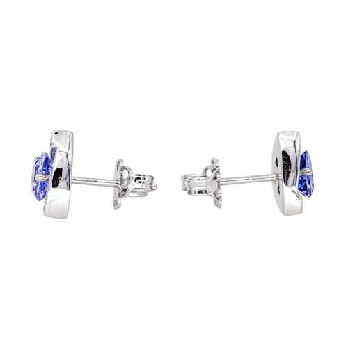 Boucles d'oreilles Boucles d'oreilles Puces Or blanc Tanzanite, Diamant 58 Facettes 4423606RV