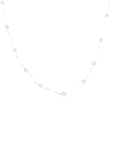 Винтидж верижка с пръчици от жълто злато и перли