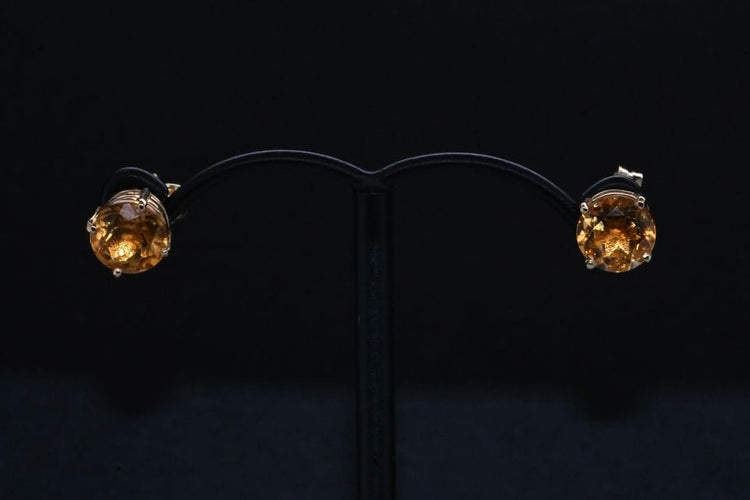 Boucles d'oreilles Boucles D'oreilles Citrine Or Jaune 18 Carats 58 Facettes