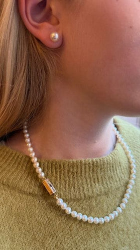 Collier Tour de cou en perles et fermoir XIXéme 58 Facettes