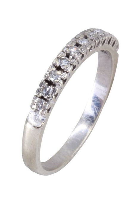 Bague 57 Demi-alliance diamants 58 Facettes 089701