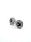 Boucles d'oreilles Boucles d'oreilles en or blanc 18 carats, ornées de saphirs et de diamants, collection 2021 P 58 Facettes