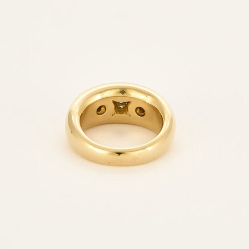 Bague 53 Bague jonc en or jaune et diamants 58 Facettes GU265