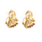 Boucles d'oreilles Boucles d'oreilles Gerbes, or jaune et rubis de synthèse 58 Facettes FON1803