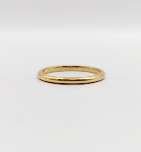 Bague 56 Bague jonc Alliance antique or jaune 18k stacker (circa 1929) 58 Facettes A06009